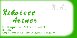 nikolett artner business card